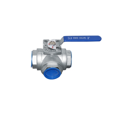 3 WAY L-PORT TOP FLANGE VALVE ISO-5211 PAD STAINLESS