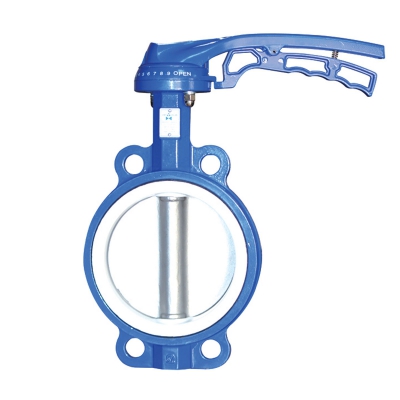 WAFER BUTTERFLY VALVE ISO-5211 STAINLESS STEEL WITH TEFLON SEAL